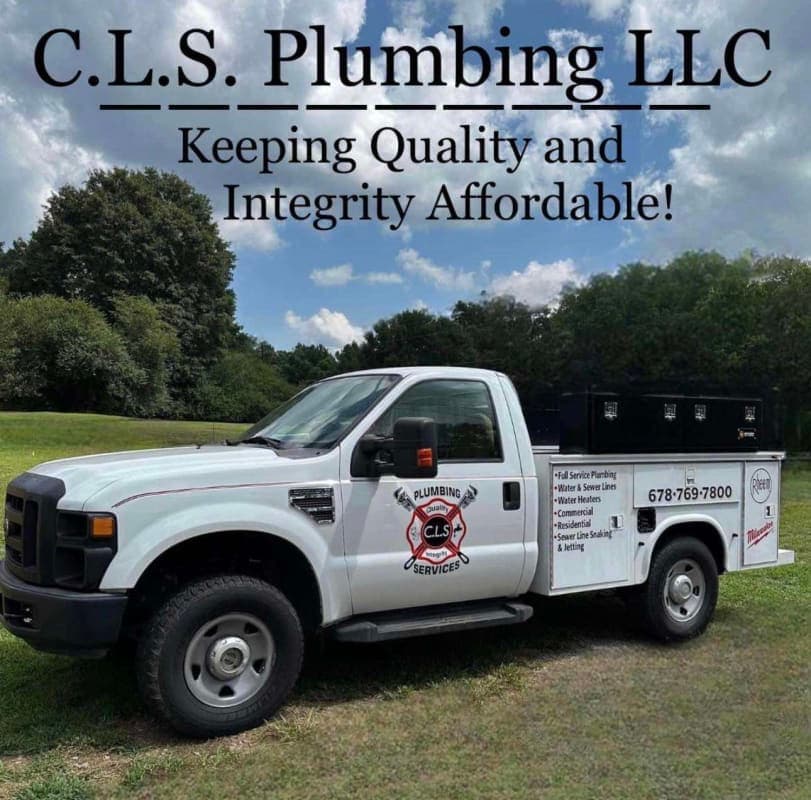 CLS Plumbing service truck serving Hall County, GA